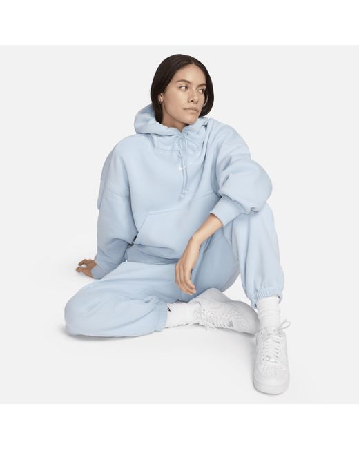 Nike Blue Sportswear Phoenix Fleece High-waisted Oversized Sweatpants