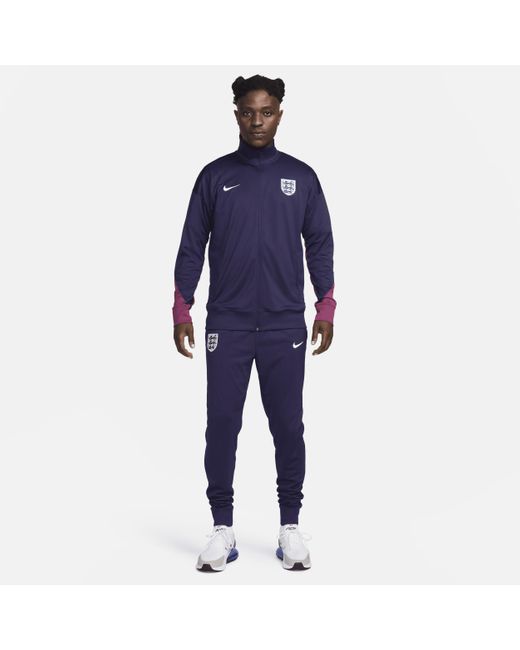 Nike Blue England Strike Dri-fit Football Knit Tracksuit Polyester for men