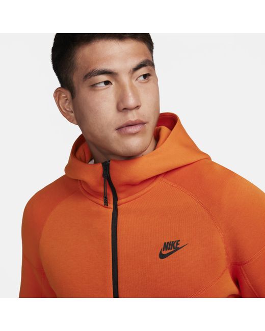 Nike Sportswear Tech Fleece Windrunner Full-zip Hoodie in Orange for ...