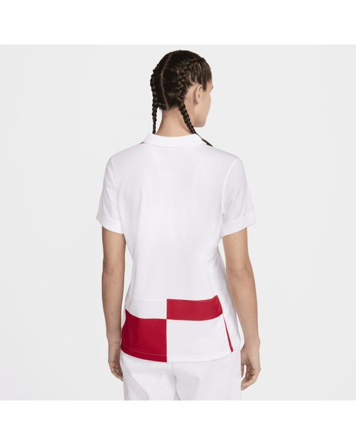 Nike Red Croatia 2024/25 Stadium Home Dri-fit Football Replica Shirt Polyester
