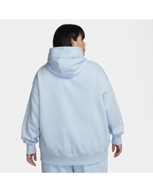 Felpa pullover oversize con cappuccio sportswear phoenix fleece di Nike in Blue