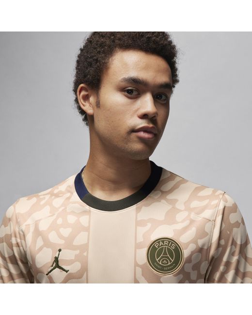 Nike Natural Paris Saint-germain 2023/24 Stadium Fourth Jordan Dri-fit Football Replica Shirt 50% Recycled Polyester for men