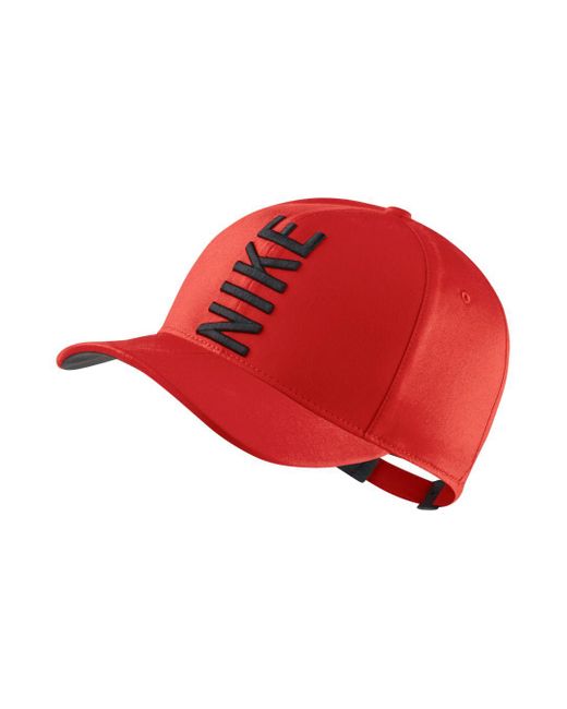 Nike Red Aerobill Classic99 Golf Hat for men