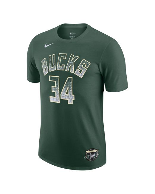 Nike Green Giannis Antetokounmpo Milwaukee Bucks Select Series Nba T-Shirt for men