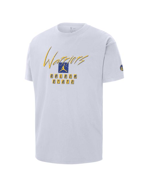 Nike White Golden State Warriors Courtside Statement Edition Nba Max90 T-shirt for men