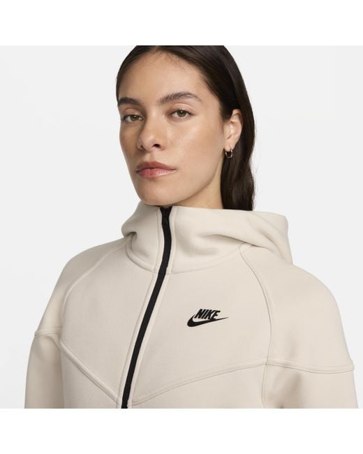 Nike Sportswear Tech Fleece Windrunner Hoodie Met Rits in het Natural