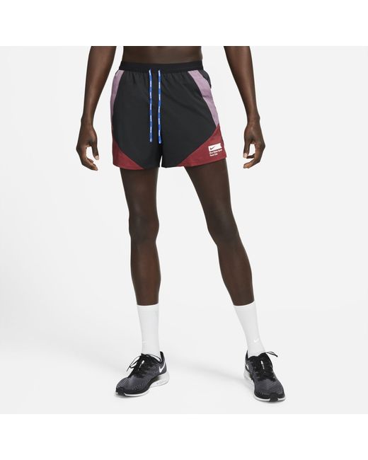 Nike Flex Stride Brs Hardloopshorts Met Binnenbroek in het Black voor heren