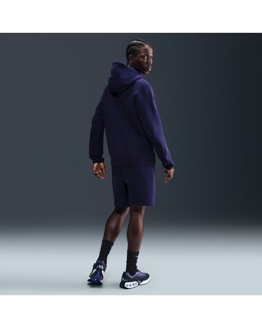 Nike Blue Fc Barcelona Tech Soccer Fleece Shorts for men