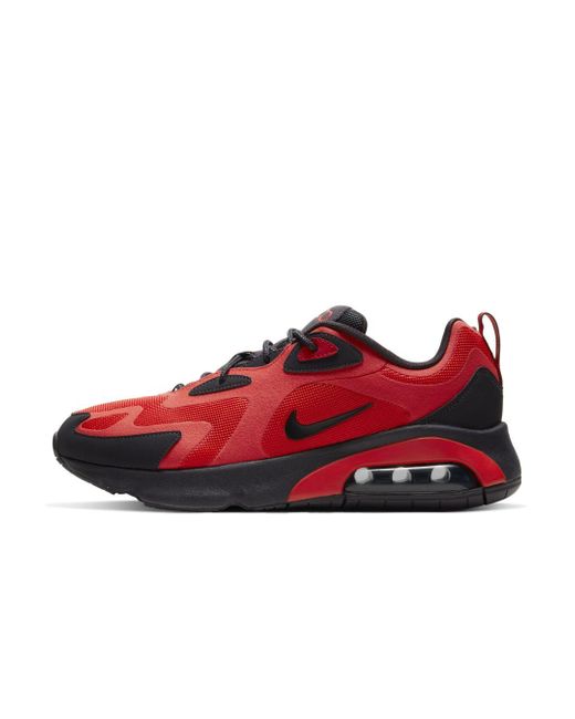 Nike Red Air Max 200 Shoe for men