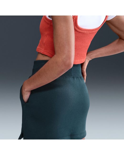 Nike Blue Sportswear Phoenix Fleece Skirt