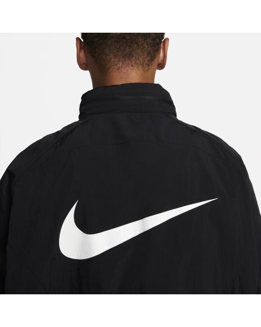 Nike Black Culture Of Football Therma-fit Repel Hooded Football Jacket 50% Recycled Polyester for men