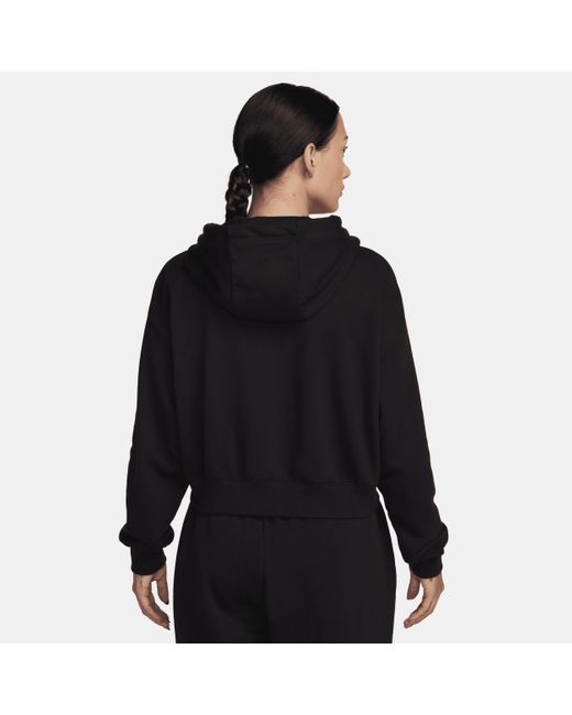 Nike Black Sportswear Club Fleece Oversized Cropped Hoodie