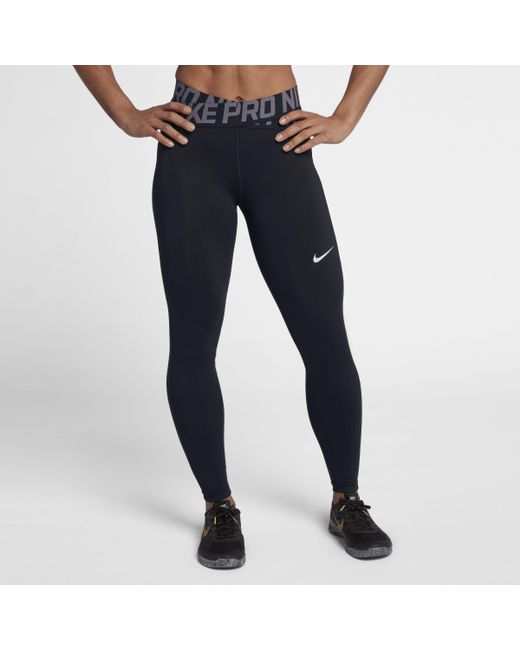 Nike Pro Training Cross Over Legging In Black | Lyst UK