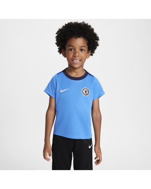 Nike Chelsea F.C. Academy Pro Younger Kids Dri Fit Football Short Sleeve Top in Blue Lyst UK