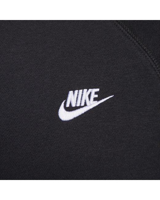 Nike Black Club Fleece Long-sleeve Raglan Crew Polyester for men