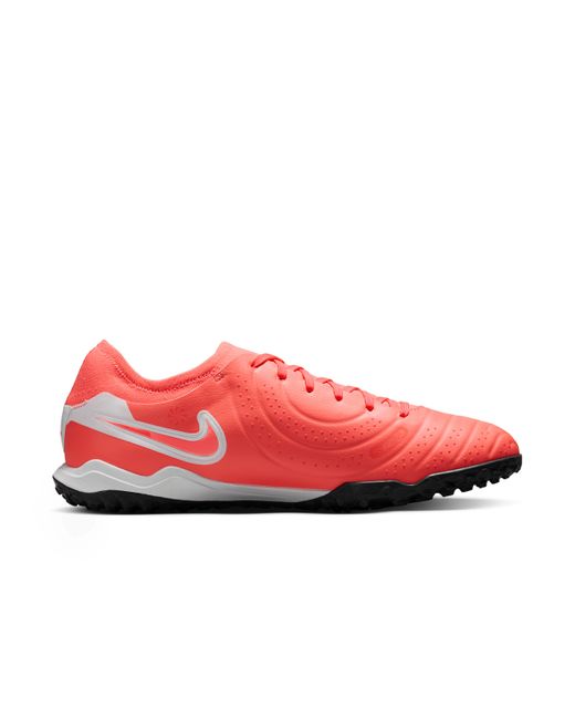 Nike Red Tiempo Legend 10 Pro Turf Low-Top Soccer Shoes for men