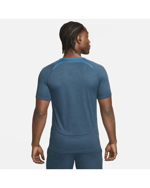 Nike Academy Dri-fit Short-sleeve Global Football Top in Blue for Men | Lyst
