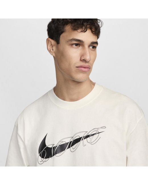 Nike White Max90 Basketball T-shirt Organic Cotton/75% Organic Cotton Minimum for men