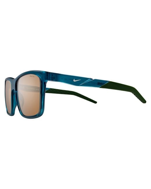 Nike Blue Radeon Byte Mirrored Sunglasses for men