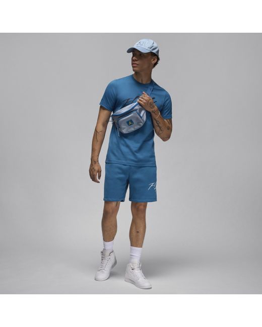 Nike Blue Jordan Graphic T-shirt Cotton for men