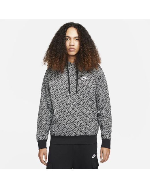 Nike Sportswear Sport Essentials+ Fleece Pullover Hoodie in Black,White (Black) for Men - Lyst