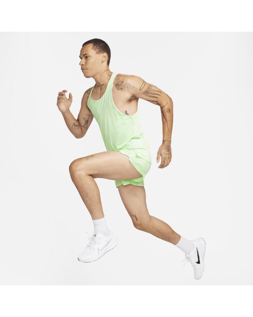 Nike Green Fast Dri-fit Running Singlet for men