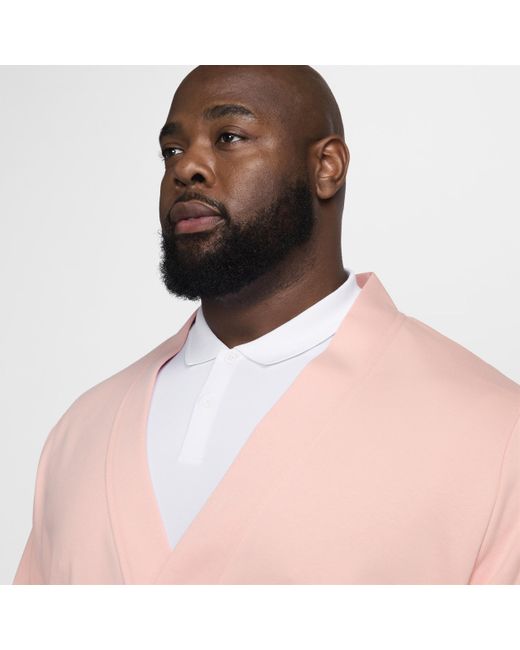 Nike Pink Dri-fit Standard Issue Golf Cardigan for men