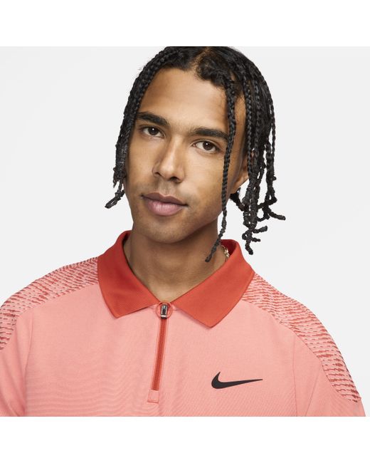 Nike Red Slam Dri-fit Adv Tennis Polo Polyester for men