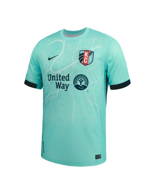 Nike Blue Debinha De Oliveira Kc Current 2025 Stadium Away Dri-Fit Nwsl Replica Jersey for men
