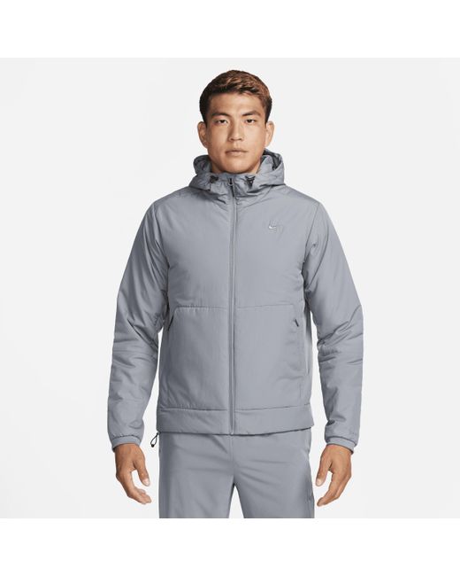 Nike Blue Unlimited Therma-fit Versatile Jacket 50% Recycled Polyester for men
