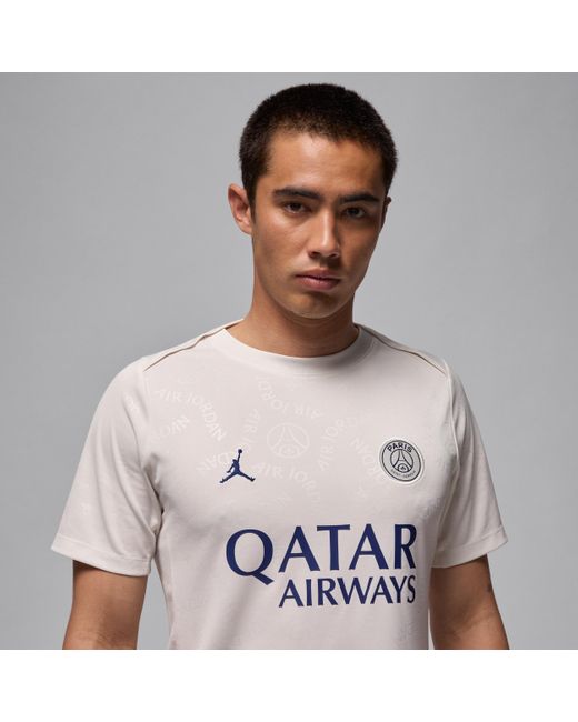 Nike Paris Saint-Germain Academy Pro Vierde Dri-Fit Warming-Uptop Met Korte Mouwen Voor in het Gray voor heren