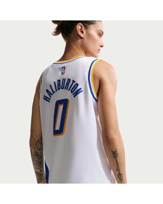 Nike Blue Tyrese Haliburton Indiana Pacers City Edition Nba Swingman Jersey for men