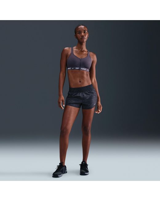 Nike Blue One Dri-Fit Mid-Rise 3" Brief-Lined Shorts