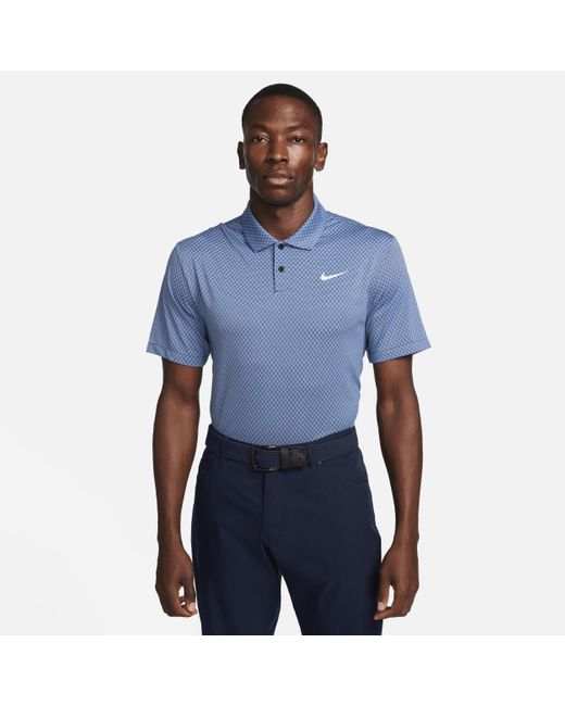 Nike Blue Tour Dri-fit Golf Polo for men