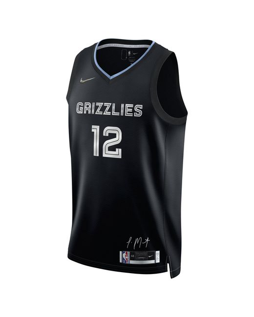 Nike Ja Morant Grizzlies Dri-fit Nba Jersey in Black for Men | Lyst