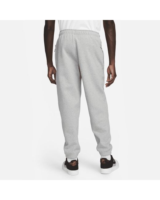 Nike Gray Solo Swoosh Fleece Pants for men