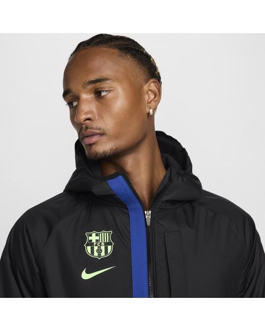 Nike Blue F.C. Barcelona Awf Third Football Winterized Jacket for men