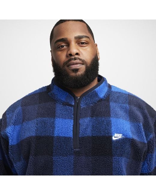 Nike Club Winterized Half zip in Blue for Men Lyst
