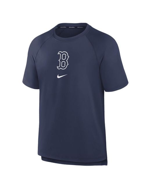 Nike Blue Boston Red Sox Authentic Collection Pregame Dri-fit Mlb T-shirt for men