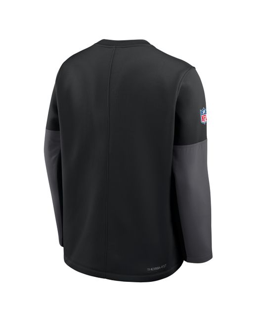 Nike Black New York Jets Scripted To Win Sideline Coach Therma-Fit Nfl Long-Sleeve T-Shirt for men