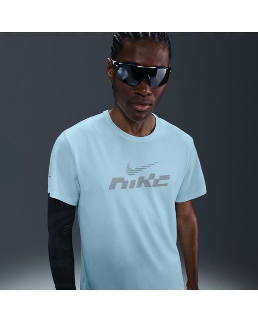 Maglia Da Running A Manica Corta Dri-Fit Uv Miler Flash – Uomo di Nike in Blue da Uomo