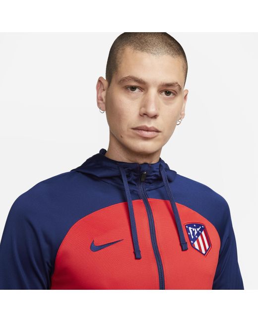 Nike Blue Atlético Madrid Strike Dri-fit Hooded Football Tracksuit Polyester for men