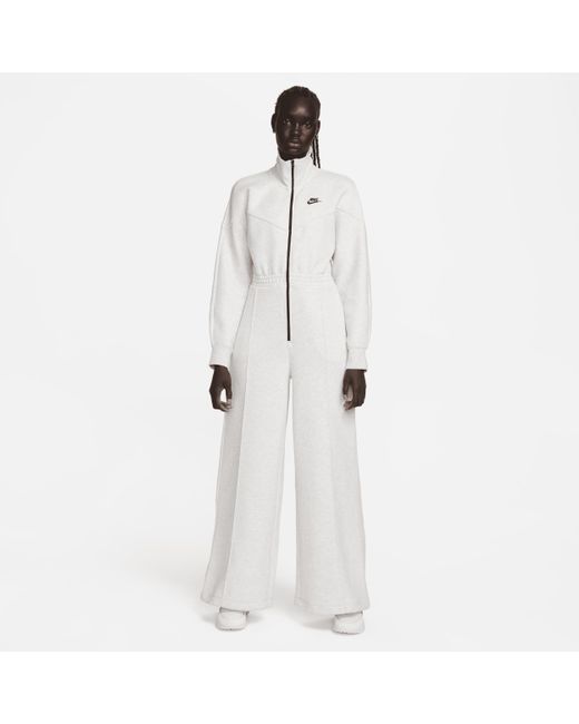 Nike White Sportswear Tech Fleece Windrunner Jumpsuit
