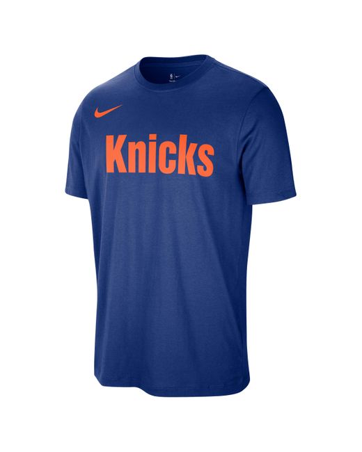 Nike Blue New York Knicks Essentials Nba T-Shirt for men