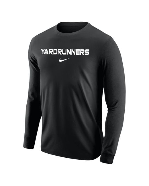 Nike College Yardrunners T-shirt In Black, for Men | Lyst