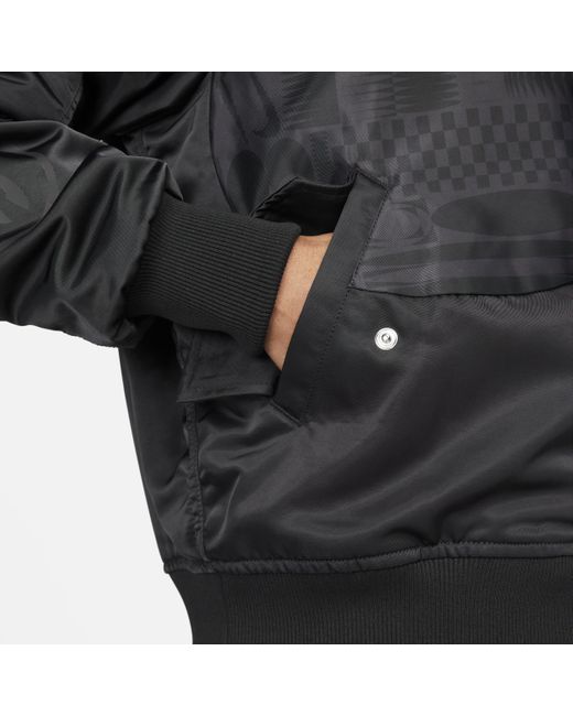 Nike Gray Tottenham Hotspur Football Synthetic-fill Bomber Jacket Polyester for men