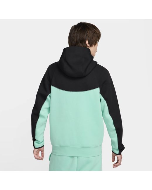 Felpa con cappuccio e zip a tutta lunghezza sportswear tech fleece windrunner di Nike in Green da Uomo