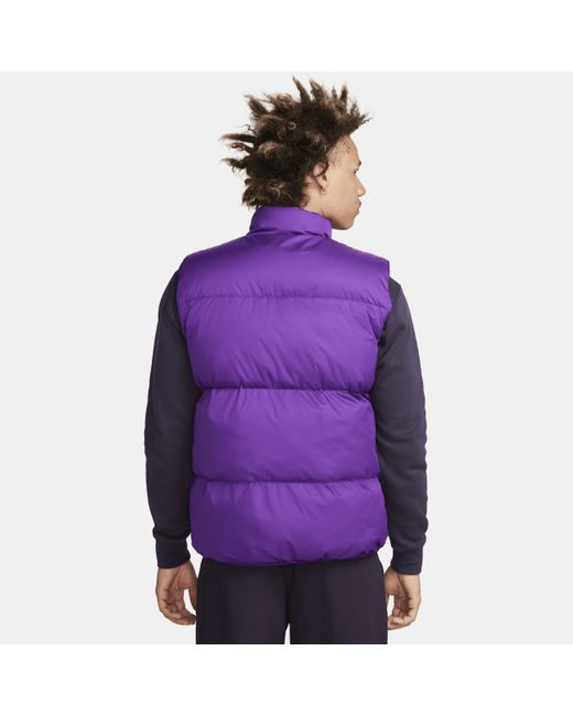 Nike Purple Sportswear Club Primaloft® Water-repellent Puffer Gilet 50% Recycled Polyester for men