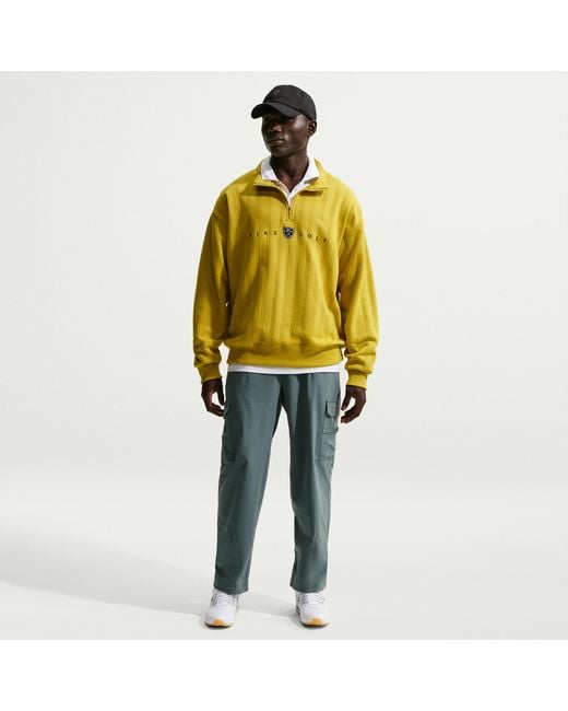 Nike Fairway Fresh Therma-Fit Oversized 1/2-Zip Golf Top in Yellow