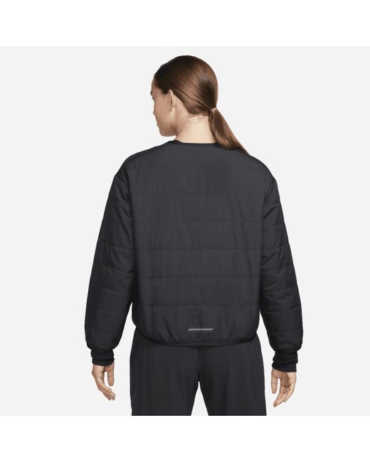 Nike Black Therma-fit Swift Running Jacket 50% Recycled Polyester